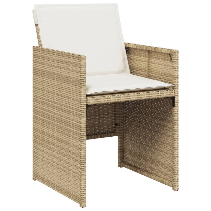 Casa si Gradina - Gradina si terasa - Mobilier exterior - Scaune si sezlonguri gradina - Scaune de gradina cu perne, 4 buc., bej, poliratan - Infinity.ro