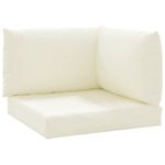 Casa si Gradina - Gradina si terasa - Mobilier exterior - Perne decorative exterior - Perne de canapea din paleti, 3 buc., alb crem, material textil - Infinity.ro