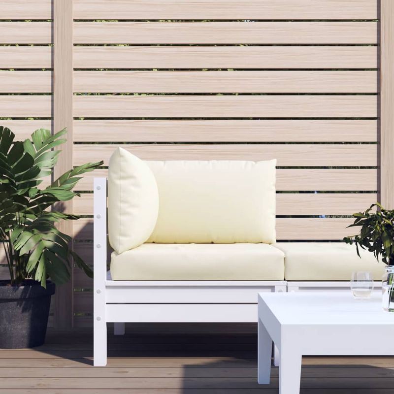 Casa si Gradina - Gradina si terasa - Mobilier exterior - Perne decorative exterior - Perne de canapea din paleti, 3 buc., alb crem, material textil - Infinity.ro
