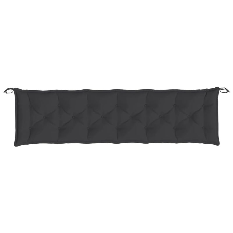 Casa si Gradina - Gradina si terasa - Mobilier exterior - Perne decorative exterior - Perne banca de gradina 2buc. ,negru, 200x50x7cm, tesatura oxford, mărime 200x50x7 cm - Infinity.ro
