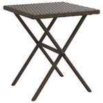 Casa si Gradina - Gradina si terasa - Mobilier exterior - Scaune si sezlonguri gradina - Sezlonguri de plaja cu masa, 2 buc., maro, poliratan - Infinity.ro