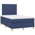 Casa si Gradina - Mobilier - Paturi si accesorii - Paturi - Pat box spring cu saltea, albastru, 120x190 cm, material textil - Infinity.ro