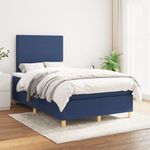 Casa si Gradina - Mobilier - Paturi si accesorii - Paturi - Pat box spring cu saltea, albastru, 120x190 cm, material textil - Infinity.ro