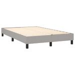 Casa si Gradina - Mobilier - Paturi si accesorii - Paturi - Pat cu arcuri, saltea si LED, gri deschis, 120x190 cm, textil - Infinity.ro
