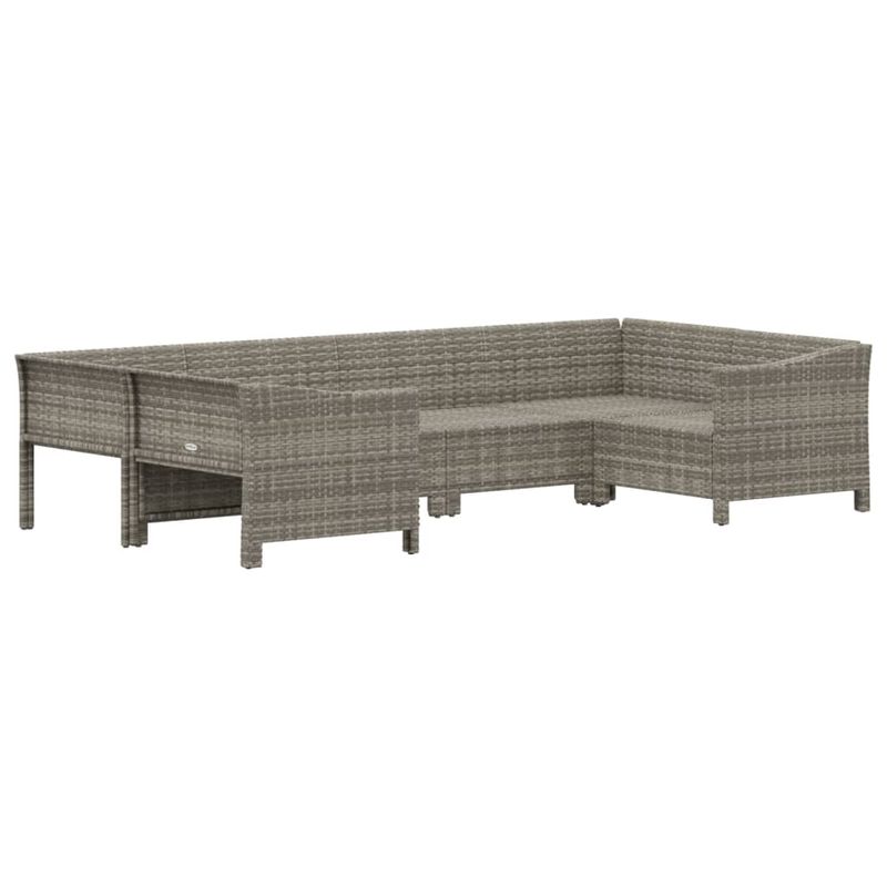 Casa si Gradina - Gradina si terasa - Mobilier exterior - Seturi mobila gradina - Set mobilier de gradina cu perne, 6 piese, gri, poliratan - Infinity.ro
