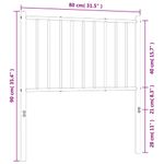 Casa si Gradina - Mobilier - Paturi si accesorii - Accesorii paturi - Tablie de pat metalica, alb, 75 cm - Infinity.ro