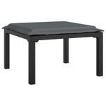 Casa si Gradina - Gradina si terasa - Mobilier exterior - Seturi mobila gradina - Set mobilier de gradina, 4 piese, negru și gri, poliratan, model 2x colț + mijloc + suport pentru picioare - Infinity.ro