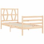 Casa si Gradina - Mobilier - Paturi si accesorii - Paturi - Cadru de pat cu tablie single mic, lemn masiv - Infinity.ro