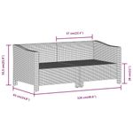 Casa si Gradina - Gradina si terasa - Mobilier exterior - Seturi mobila gradina - Set mobilier de gradina cu perne, 3 piese, gri, poliratan - Infinity.ro