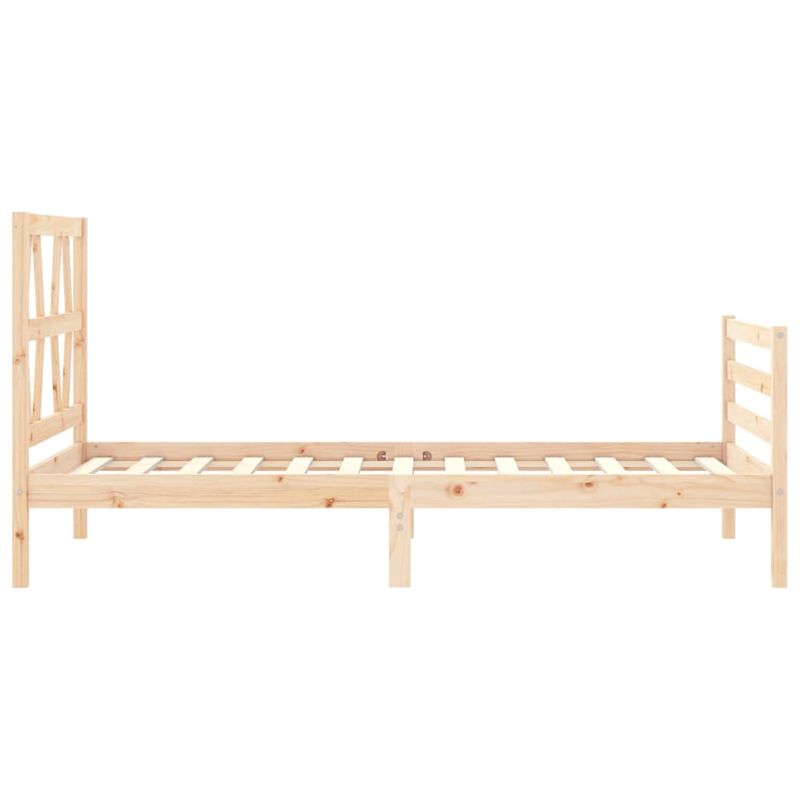 Casa si Gradina - Mobilier - Paturi si accesorii - Paturi - Cadru de pat cu tablie single mic, lemn masiv - Infinity.ro