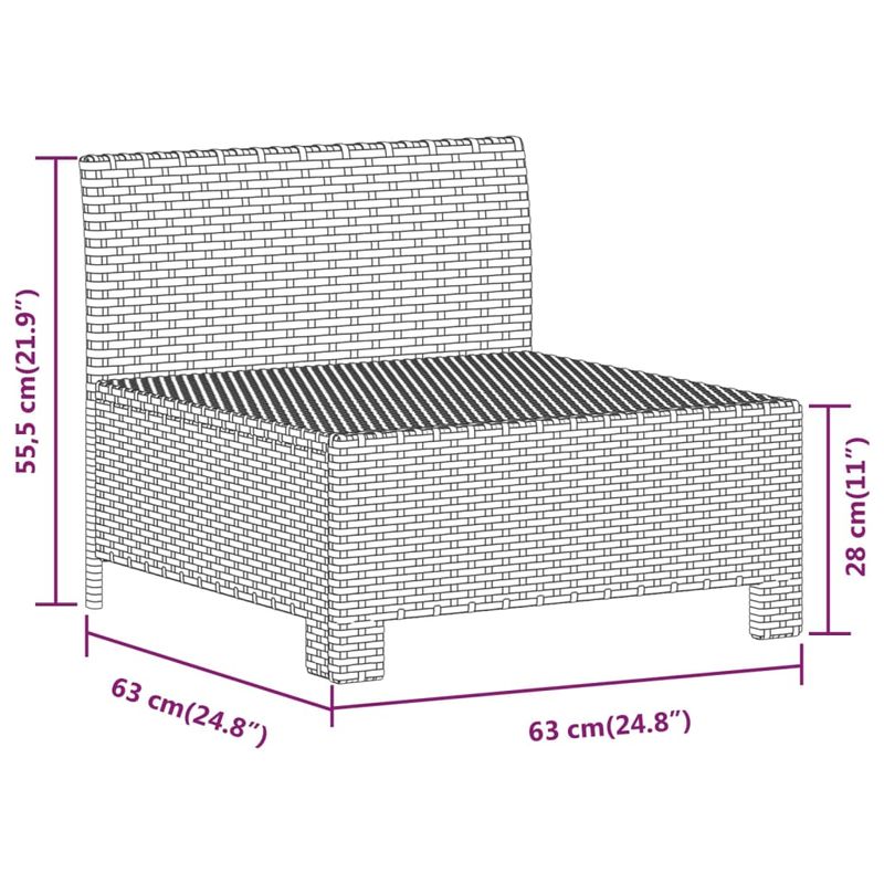 Casa si Gradina - Gradina si terasa - Mobilier exterior - Seturi mobila gradina - Set mobilier de gradina cu perne, 3 piese, gri, poliratan - Infinity.ro