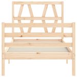 Casa si Gradina - Mobilier - Paturi si accesorii - Paturi - Cadru de pat cu tablie single mic, lemn masiv - Infinity.ro