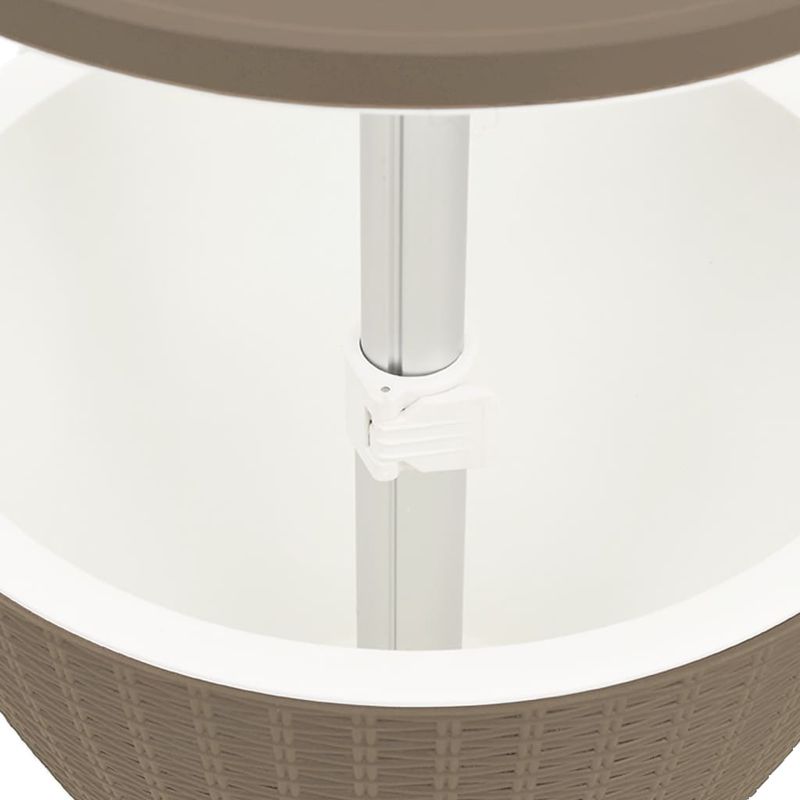 Casa si Gradina - Gradina si terasa - Mobilier exterior - Mese gradina - Masa de racire cu gheata 3 in 1, maro, polipropilena - Infinity.ro
