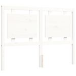 Casa si Gradina - Mobilier - Paturi si accesorii - Paturi - Cadru de pat cu tablie single mic, 140x190 cm, alb, lemn masiv - Infinity.ro