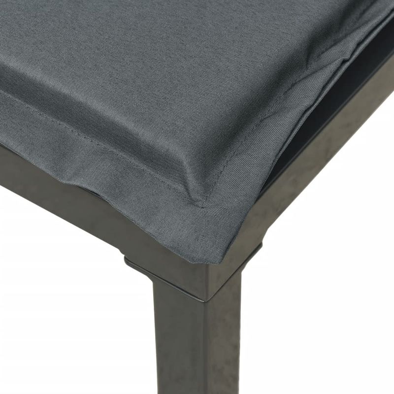Casa si Gradina - Gradina si terasa - Mobilier exterior - Seturi mobila gradina - Set mobilier de gradina cu perne, 5 piese, negru/gri, poliratan, model colț + 2x mijloc + suport pentru picioare + masă - Infinity.ro