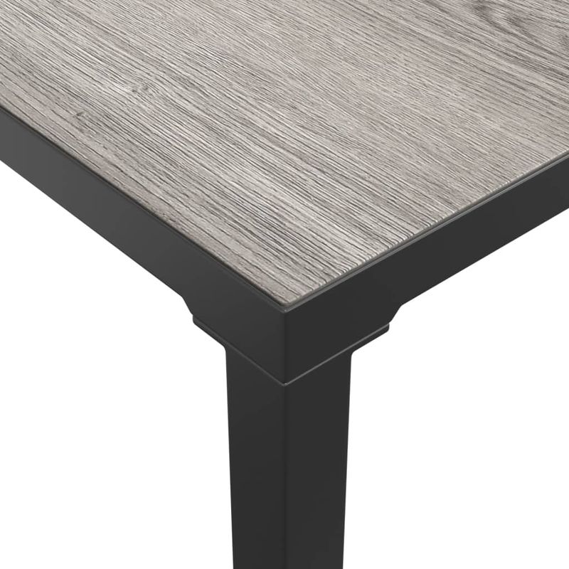 Casa si Gradina - Gradina si terasa - Mobilier exterior - Seturi mobila gradina - Set mobilier de gradina cu perne, 5 piese, negru/gri, poliratan, model colț + 2x mijloc + suport pentru picioare + masă - Infinity.ro
