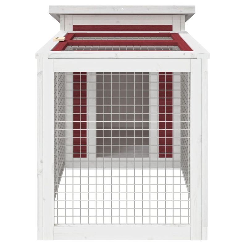 Petshop - Accesorii petshop - Culcusuri si custi - Custi interior si exterior - Cusca pentru iepuri cafeniu 100,5x54x55 cm lemn masiv de pin - Infinity.ro