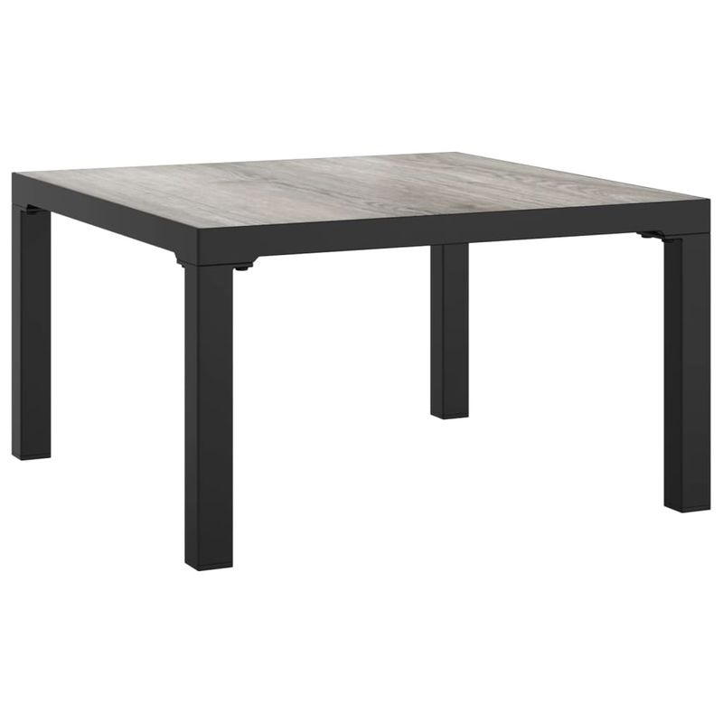 Casa si Gradina - Gradina si terasa - Mobilier exterior - Seturi mobila gradina - Set mobilier de gradina cu perne, 5 piese, negru/gri, poliratan, model colț + 2x mijloc + suport pentru picioare + masă - Infinity.ro