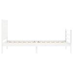 Casa si Gradina - Mobilier - Paturi si accesorii - Paturi - Cadru de pat cu tablie single mic, alb, lemn masiv - Infinity.ro