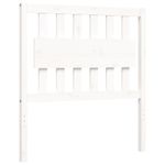 Casa si Gradina - Mobilier - Paturi si accesorii - Paturi - Cadru de pat cu tablie single mic, alb, lemn masiv - Infinity.ro