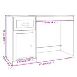 Casa si Gradina - Mobilier - Mese si birouri - Birouri - Birou cu sertar, alb, 115x50x75 cm, lemn prelucrat - Infinity.ro