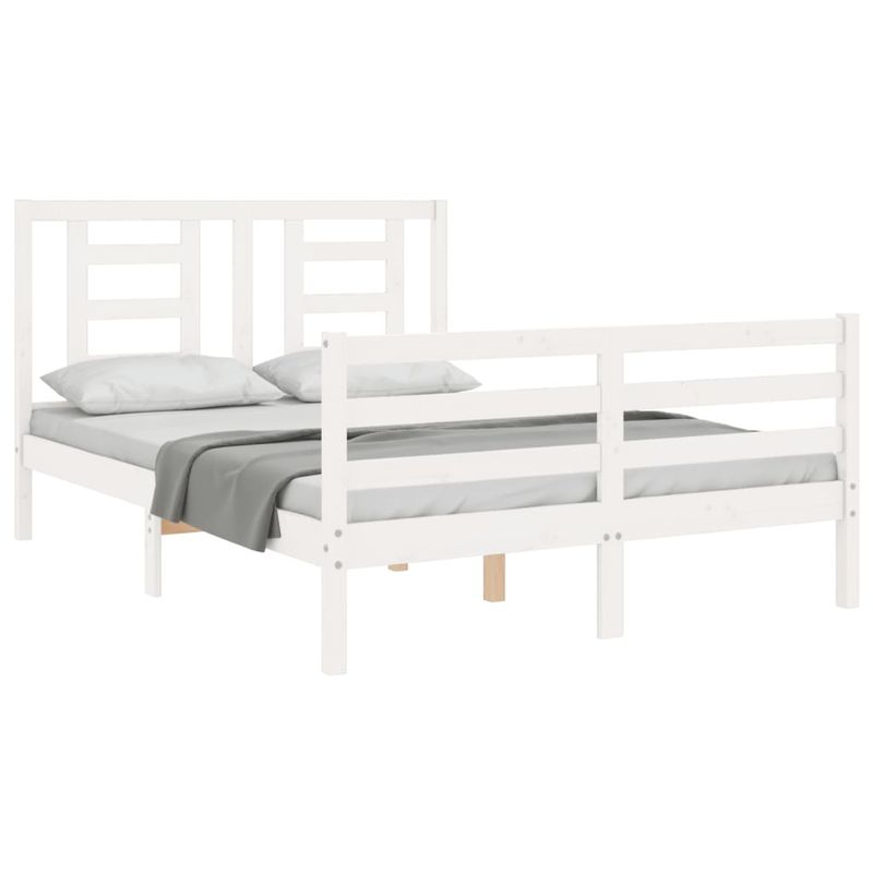 Casa si Gradina - Mobilier - Paturi si accesorii - Paturi - Cadru de pat cu tablie single mic, lemn masiv - Infinity.ro