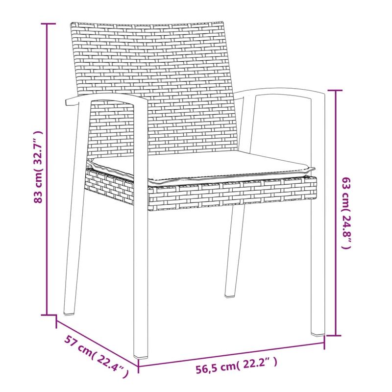 Casa si Gradina - Gradina si terasa - Mobilier exterior - Seturi mobila gradina - Set mobilier de gradina cu perne, 3 piese, poliratan si otel - Infinity.ro