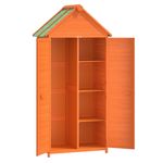 Casa si Gradina - Gradina si terasa - Casute de gradina - Set magazie de unelte de gradina 2 piese maro lemn masiv pin - Infinity.ro