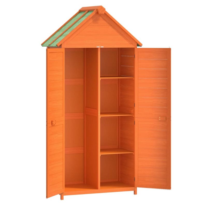 Casa si Gradina - Gradina si terasa - Casute de gradina - Set magazie de unelte de gradina 2 piese maro lemn masiv pin - Infinity.ro
