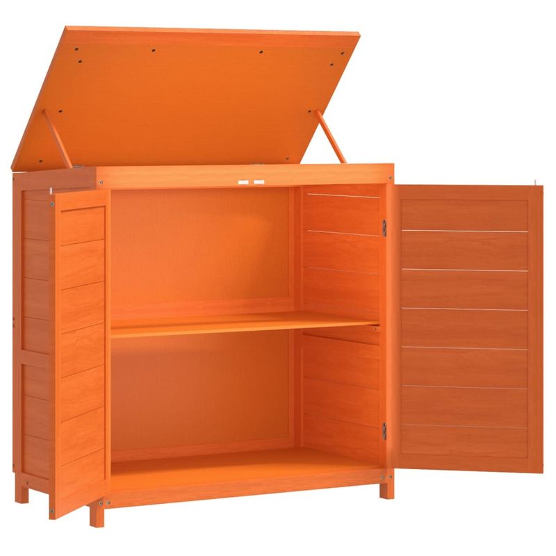 Casa si Gradina - Gradina si terasa - Casute de gradina - Set magazie de unelte de gradina 2 piese maro lemn masiv pin - Infinity.ro