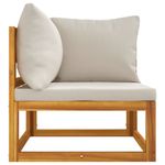 Casa si Gradina - Gradina si terasa - Mobilier exterior - Canapele si fotolii gradina - Canapele colt modulare, 2 piese, cu perne, lemn masiv de acacia, gri deschis, model colț + mijloc - Infinity.ro