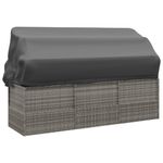 Casa si Gradina - Gradina si terasa - Mobilier exterior - Scaune si sezlonguri gradina - Pat sezlong de exterior cu acoperis si perne, gri, poliratan - Infinity.ro
