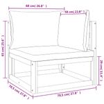 Casa si Gradina - Gradina si terasa - Mobilier exterior - Canapele si fotolii gradina - Canapele colt modulare, 2 piese, cu perne, lemn masiv de acacia, gri deschis, model colț + mijloc - Infinity.ro