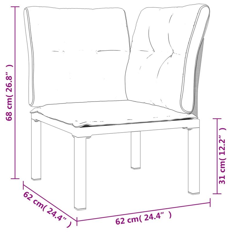 Casa si Gradina - Gradina si terasa - Mobilier exterior - Seturi mobila gradina - Set mobilier de gradina cu perne, 5 piese, negru/gri, poliratan, model colț + 2x mijloc + suport pentru picioare + masă - Infinity.ro
