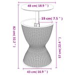 Casa si Gradina - Gradina si terasa - Mobilier exterior - Mese gradina - Masa de racire cu gheata 3 in 1, maro, polipropilena - Infinity.ro