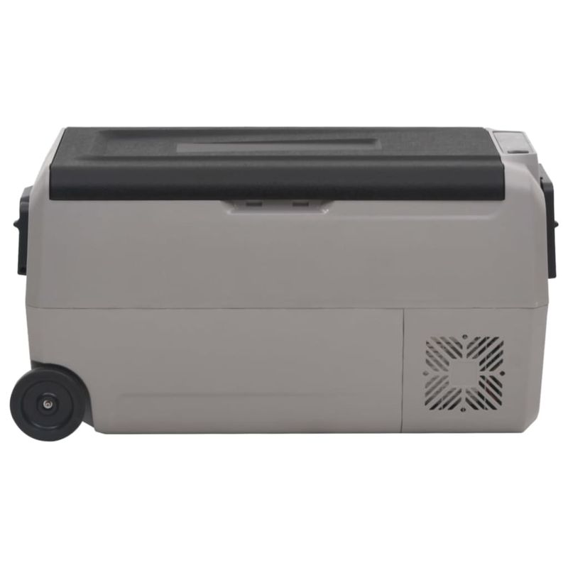 Sport si Outdoor - Camping - Bucatarie de camping - Cutii si genti frigorifice - Lada frigorifica cu roata si maner 50 L, negru si gri, PP & PE - Infinity.ro