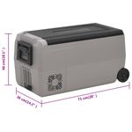 Sport si Outdoor - Camping - Bucatarie de camping - Cutii si genti frigorifice - Lada frigorifica cu roata si maner 50 L, negru si gri, PP & PE - Infinity.ro