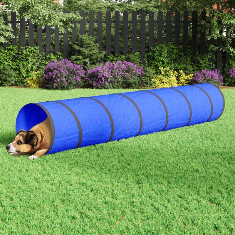 Jucarii, Copii si Bebe - Jucarii si jocuri - Jucarii de exterior - Spatii de joaca si accesorii - Tunel pentru caini, albastru, Ø 50x300 cm, poliester - Infinity.ro