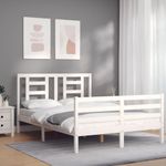 Casa si Gradina - Mobilier - Paturi si accesorii - Paturi - Cadru de pat cu tablie single mic, lemn masiv - Infinity.ro