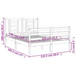 Casa si Gradina - Mobilier - Paturi si accesorii - Paturi - Cadru de pat cu tablie single mic, lemn masiv - Infinity.ro