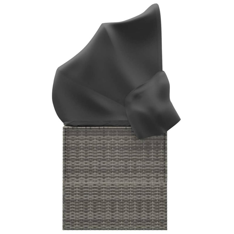 Casa si Gradina - Gradina si terasa - Mobilier exterior - Scaune si sezlonguri gradina - Pat sezlong de exterior cu acoperis si perne, gri, poliratan - Infinity.ro