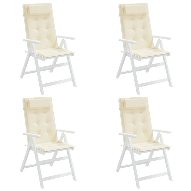 Casa si Gradina - Textile si covoare - Perne si pilote - Perne decorative - Perne scaun cu spatar inalt , 4 buc, crem, tesatura Oxford - Infinity.ro