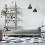 Casa si Gradina - Mobilier - Canapele si coltare - Canapele - Canapea extensibila cu cotiere, gri deschis, textil - Infinity.ro