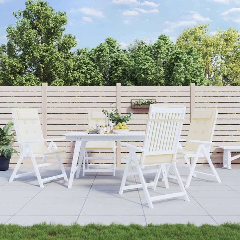 Casa si Gradina - Textile si covoare - Perne si pilote - Perne decorative - Perne scaun cu spatar inalt , 4 buc, crem, tesatura Oxford - Infinity.ro
