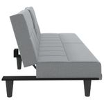 Casa si Gradina - Mobilier - Canapele si coltare - Canapele - Canapea extensibila cu suporturi de pahar, gri deschis, textil - Infinity.ro