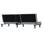 Casa si Gradina - Mobilier - Canapele si coltare - Canapele - Canapea extensibila cu suporturi de pahar, gri deschis, textil - Infinity.ro