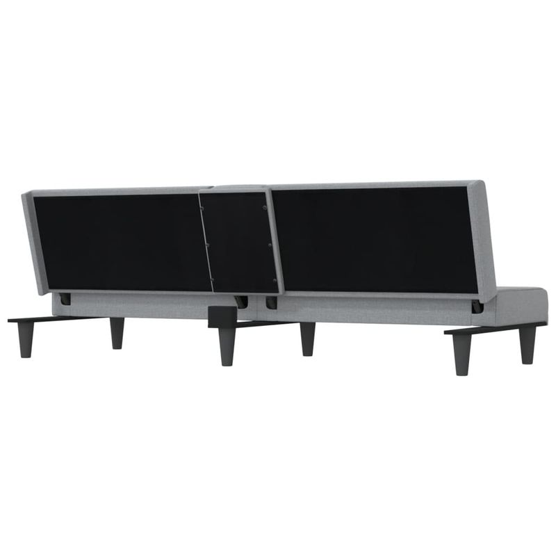 Casa si Gradina - Mobilier - Canapele si coltare - Canapele - Canapea extensibila cu suporturi de pahar, gri deschis, textil - Infinity.ro