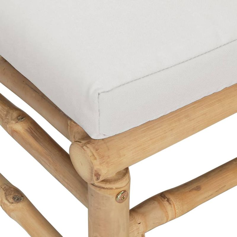 Casa si Gradina - Gradina si terasa - Mobilier exterior - Canapele si fotolii gradina - Set mobilier de gradina cu perne gri deschis, 3 piese, bambus - Infinity.ro