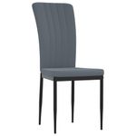 Casa si Gradina - Mobilier - Scaune si fotolii - Scaune - Scaune de sufragerie, 2 buc., gri inchis, catifea - Infinity.ro