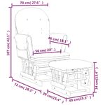 Casa si Gradina - Gradina si terasa - Balansoare si hamace - Balansoare - Scaun glisant cu taburet, alb crem, material textil - Infinity.ro
